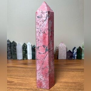 Pink Howlite Crystal Tower